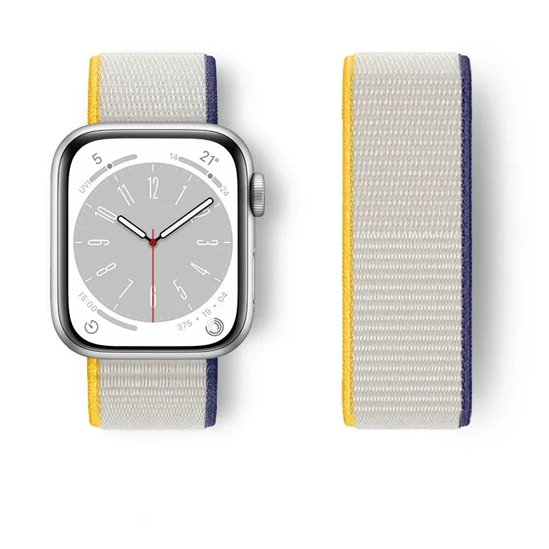 Nylon Sport loop Strap For Apple Watch Band 44mm 42/40mm 45mm  38/41mm pride Bracelet iwatch Ultra2 49mm Series 9 8 se 7 6 5 4 3 LadyShow.Store