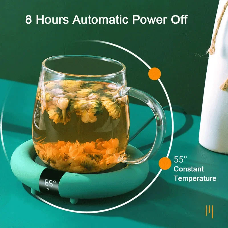 New Coffee Mug Warmer Electric Heating Coaster for Home Office 3 Temperatures Adjustable Tea Cup Warmer Christmas Birthday Gift LadyShow.Store
