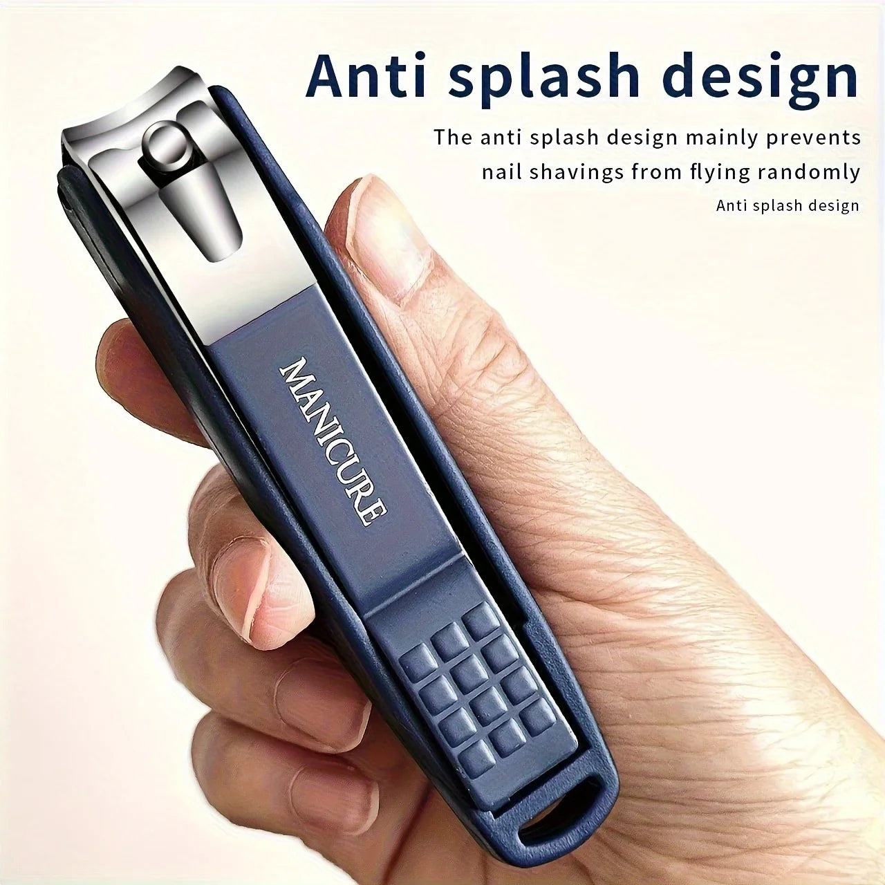 Stainless Steel Nail Clippers Manicure Tools Large Opening Nail Trimmer Anti Splash Design Sharp Edge Christmas Gift LadyShow.Store