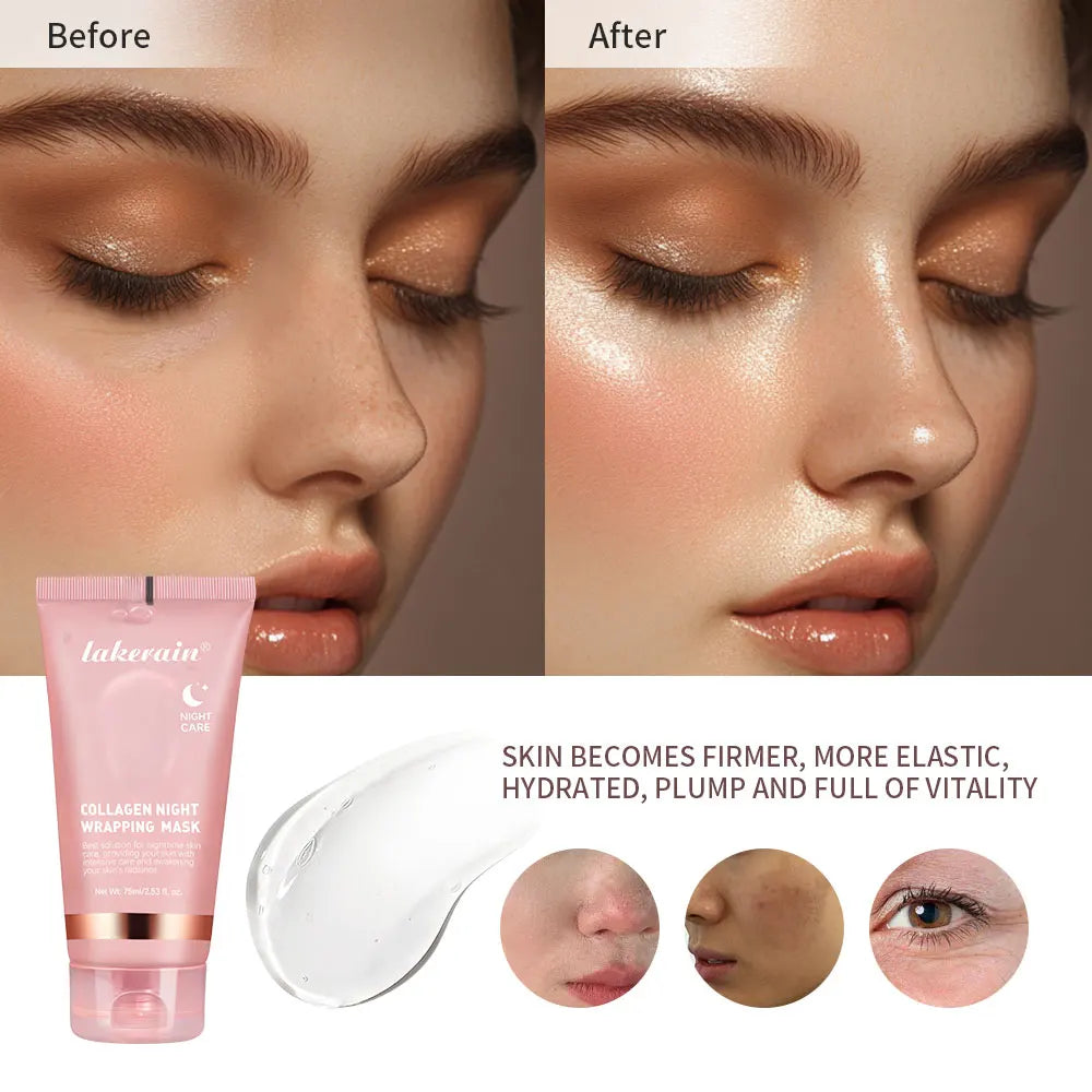 Collagen Wrapping Peel-off Mask Rejuvenation Moisturizing Brightening Korean Face Mask Make Glowy Skin Elasticity Facial Mask Pi-Mart