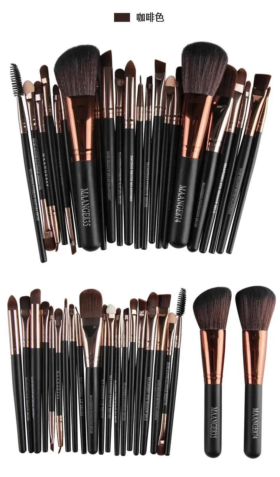 3/13/22pcs Professional Makeup Brushes Tools Set Make Up Brush Tools Kits for Eyeshadow Eyeliner Cosmetics Brushes Maquiagem Pi-Mart