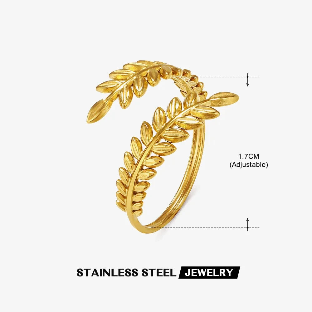 316L Stainless Steel Shell Rings for Women Adjustable Gold Color Little Star Open Rings Female Jewelry Weddings Gifts New Trendy Pi-Mart