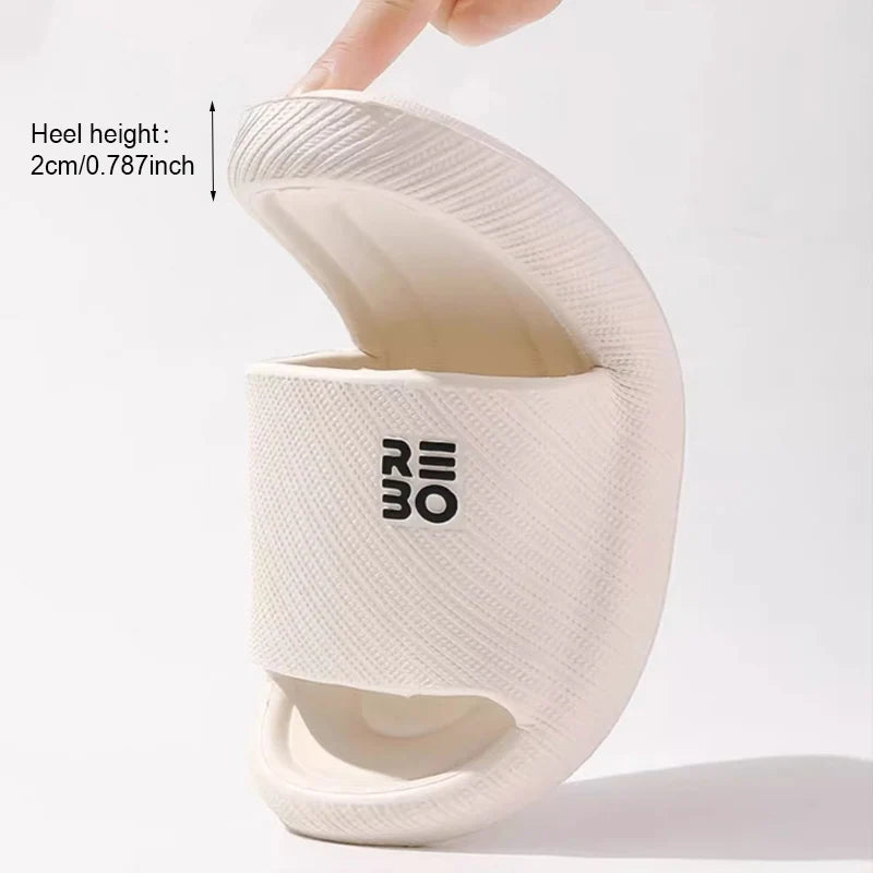 Summer Fashion Slippers Men Shoes Cloud Slippers For Men Home Flat Sandals Massage Flip Flops Couples Bathroom Indoor Slides Pi-Mart