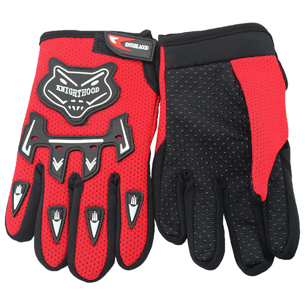 Kids Summer Full Finger Motorcycle Gloves Child Moto Luvas Motocross Leather Motorbike Guantes Children Kids Racing Moto Gloves Pi-Mart