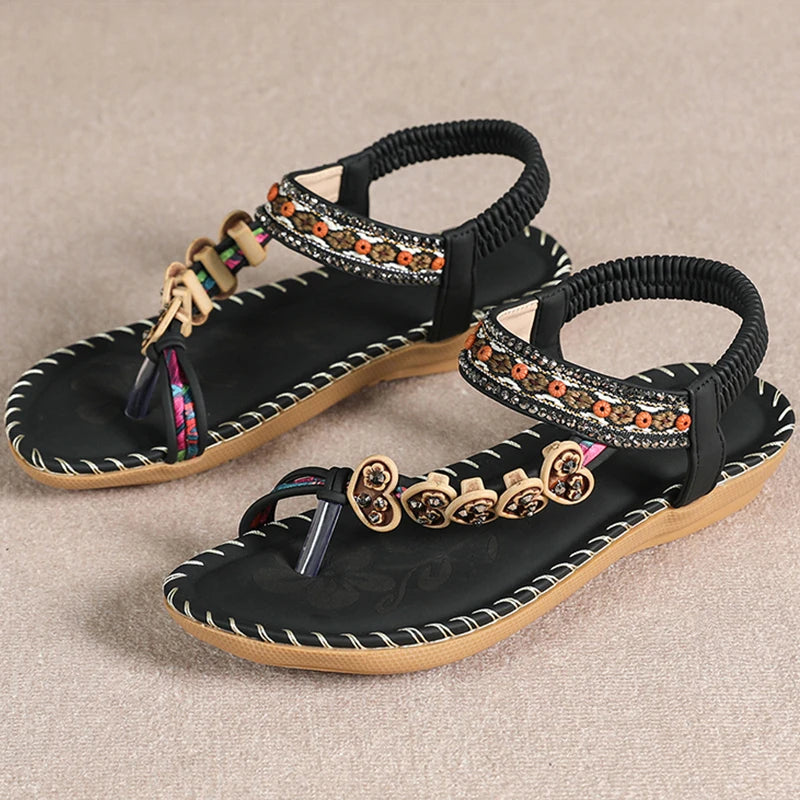 Women's Sandals Bohemia Style Sandals Summer 2026 Shoes For Woman Flip Flops Beach Summer Shoes Women Low Heels Footwear Pi-Mart