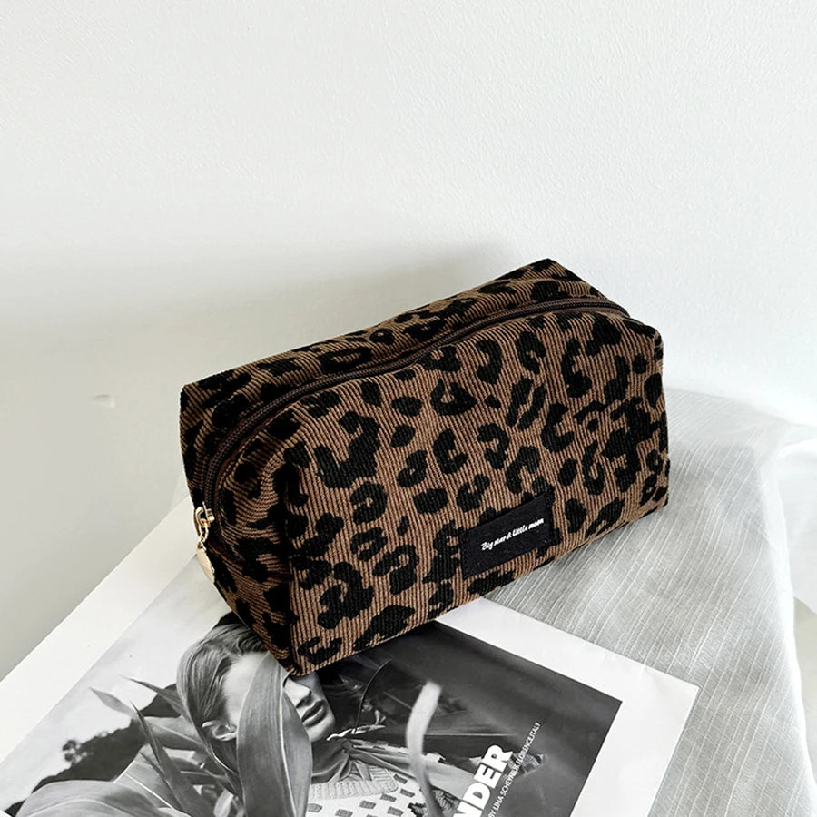 Unique Leopard Print Makeup Bag • Large-Capacity Cosmetic Organizer • Lipstick Storage Pouch Pi-Mart