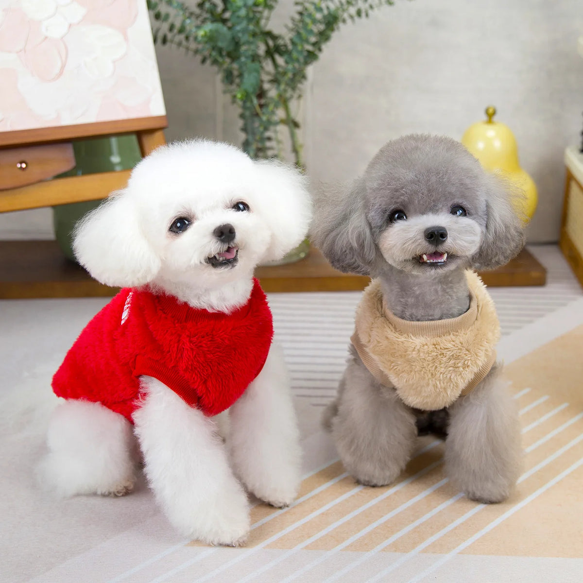 Thermal Warm Fleece Dog Hoodies Winter Dog Clothes for Small Medium Dogs,French Bulldog Chihuahua Yorkie Puppy Vest Pet Apparel Pi-Mart