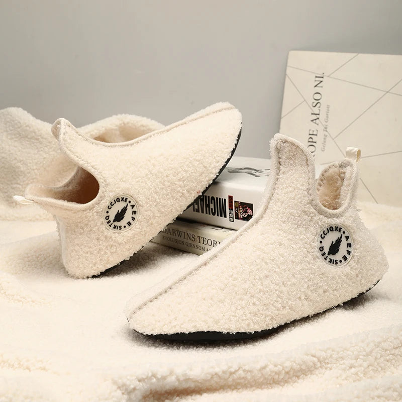 New Men Winter Slippers High Quality Light Weight Disign Shoes Fashion Women Plush Slipper Warm Slip on Casual Shoe for Couples Pi-Mart