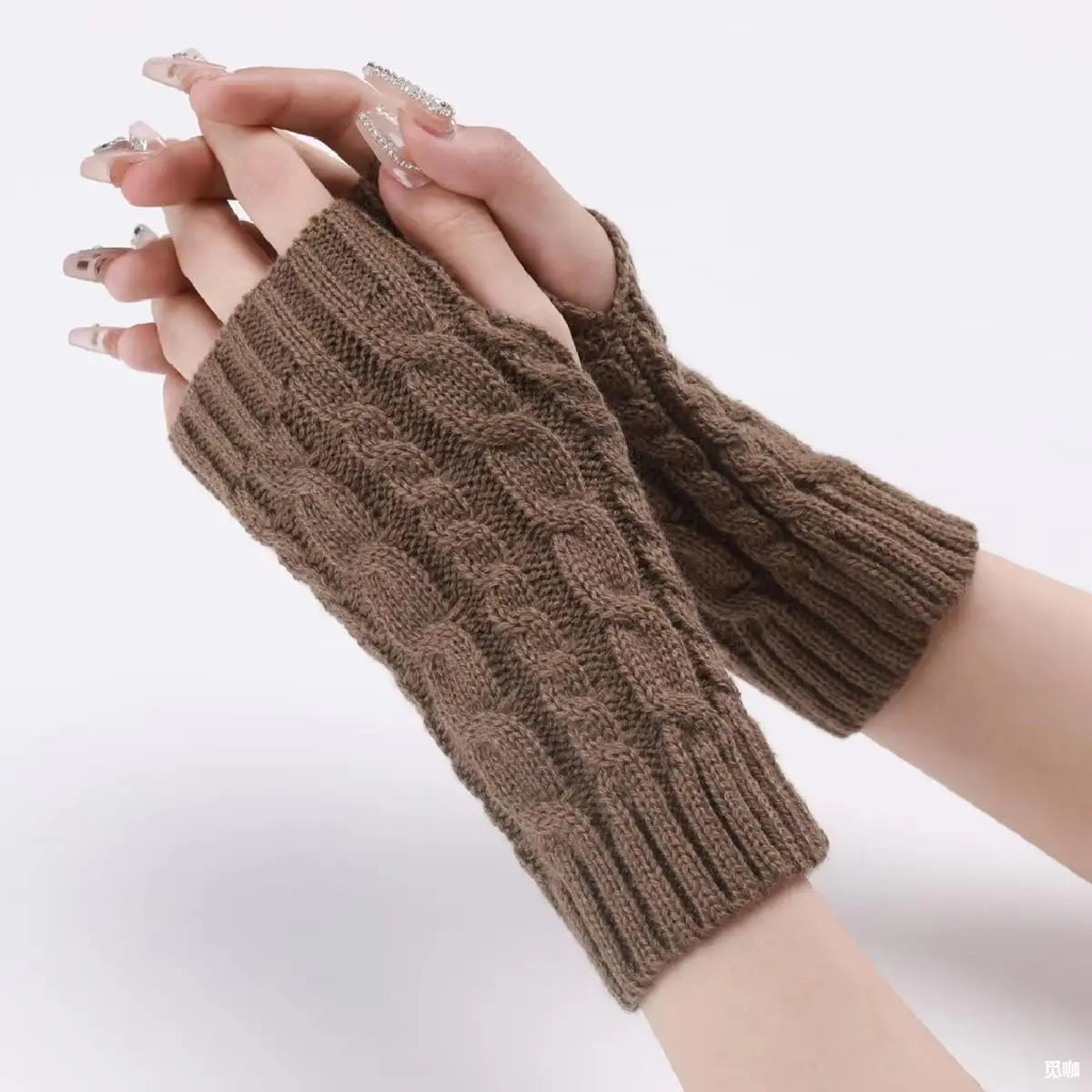 NEW Women Hand Warmer Winter Gloves Fashion Knitting Faux Wool Mitten Warm Fingerless Glove Gants Femme women gloves Pi-Mart