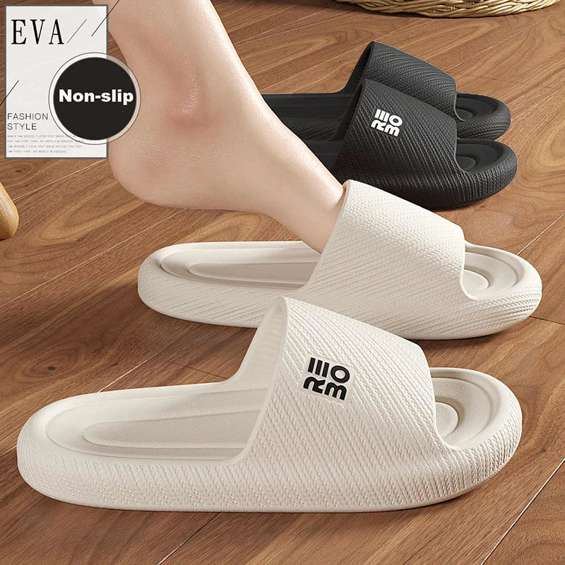 Summer Fashion Slippers Men Shoes Cloud Slippers For Men Home Flat Sandals Massage Flip Flops Couples Bathroom Indoor Slides Pi-Mart