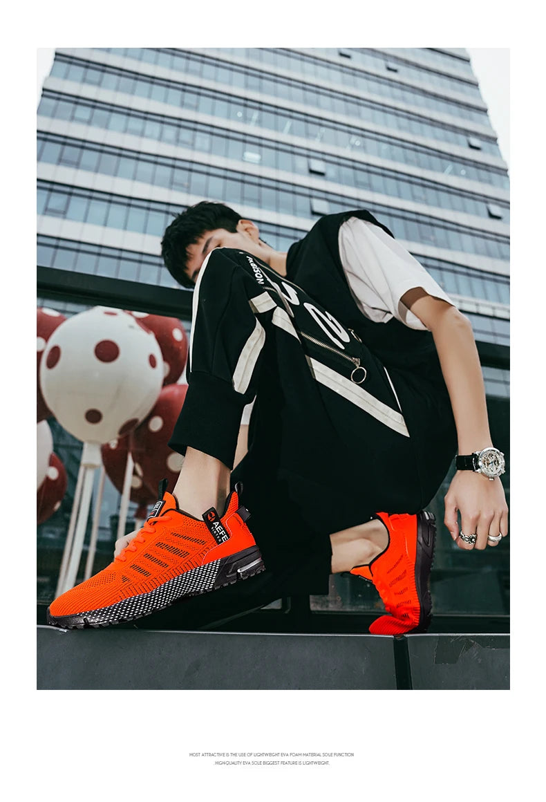 New Men Running Shoes Breathable Outdoor Sports Shoes Lightweight Sneakers for Men Comfortable Athletic Training Footwear Pi-Mart
