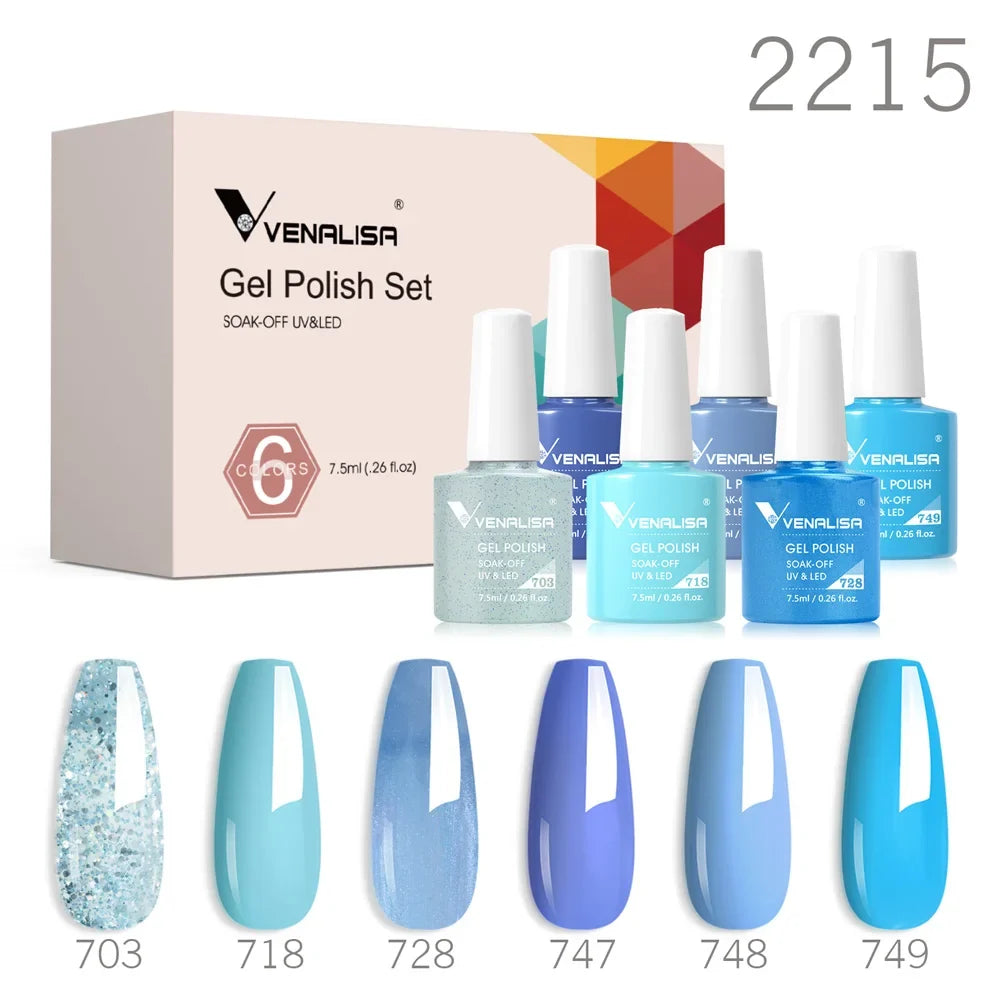 Venalisa Color Nail Gel Polish Kit  Jelly Pink Semi-transparent HEMA FREE Self Leveling Nude Natural Pink Nail Manicure Set Tri Light Beauty