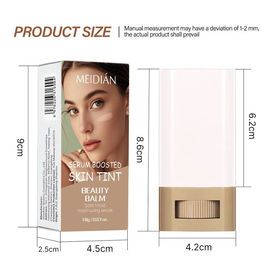 1/2PCS Skin Tint Stick Waterproof Nourishing Solid Tinted Serum Foundation Balm  Face Tinted Face Contour Stick Face Makeup Pi-Mart