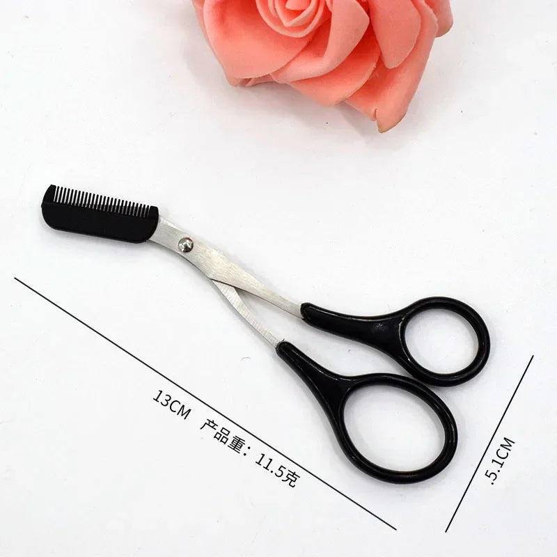 Eyebrow Trimmer Scissor Beauty Products for Women Eyebrow Scissors with Comb Beauty Scissors  Stainless Steel Makeup Accessories Tri Light Beauty