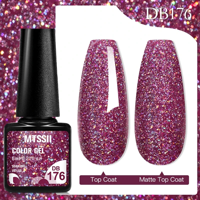 Mtssii 6ML Chocolate Color Gel Nail Polish Brown Semi Permanent UV Gel Autumn Winter Popular Soak Off Nail Art Gel Varnishes Tri Light Beauty
