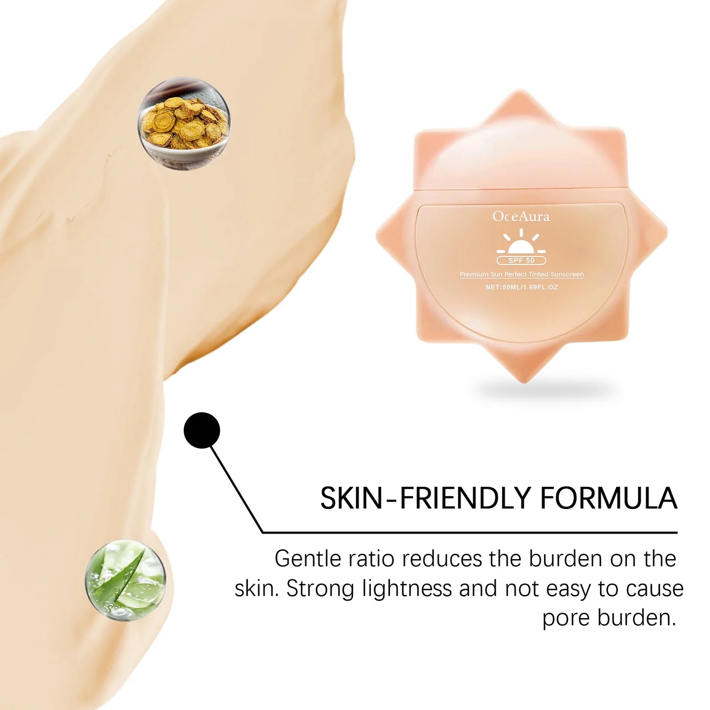 Sunscreen For Face Whole Body SPF 50+ UV Resistant Skin Protection Anti Sunburn Oil Control Moisturizing Sun Isolation Cream Pi-Mart