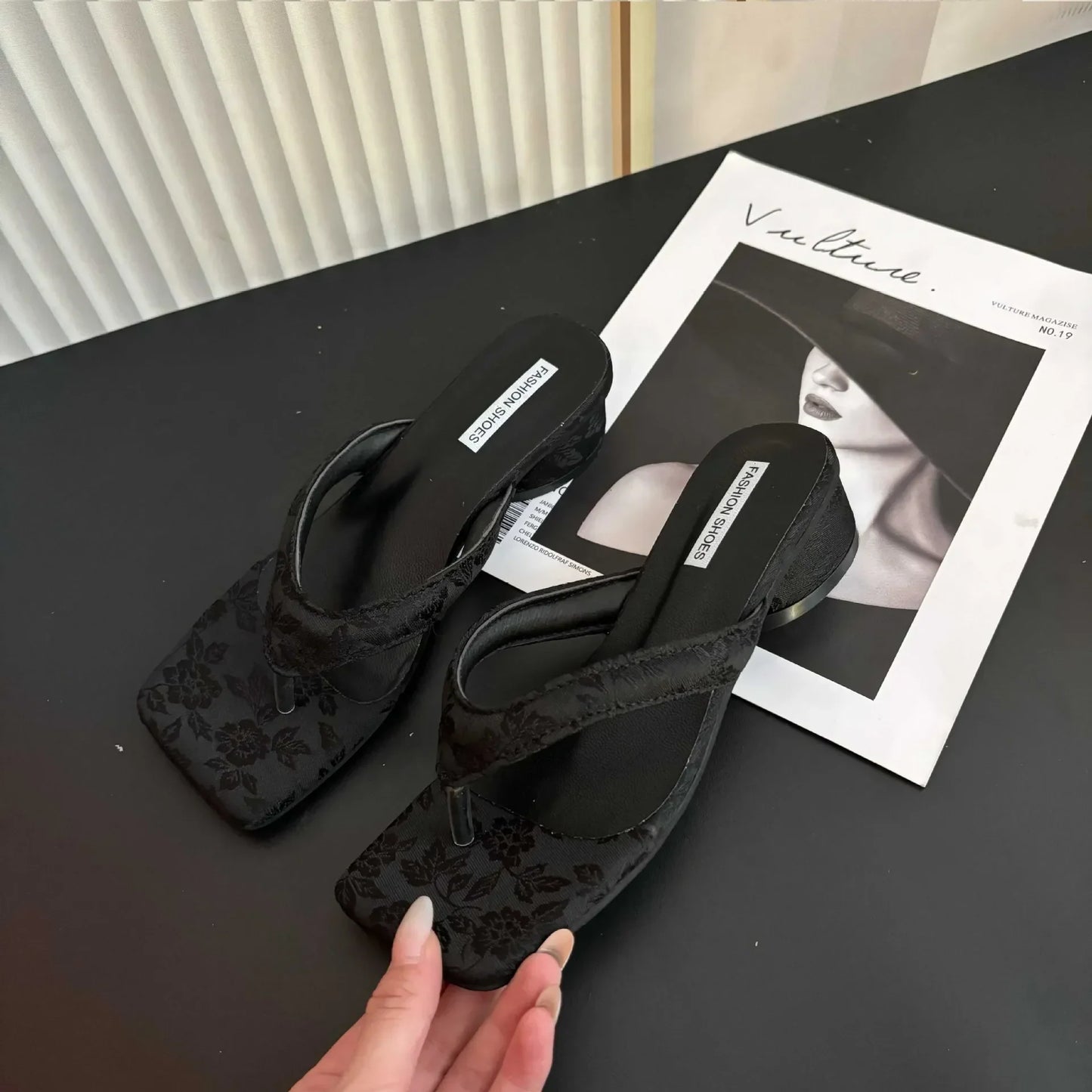 Summer Clip Toe Women Slippes New 2025 Fashion Elegant Wedges Heel Slides Shoes Ladies Casual Outdoor Beach Flip Flops Sandalias LadyShow.Store