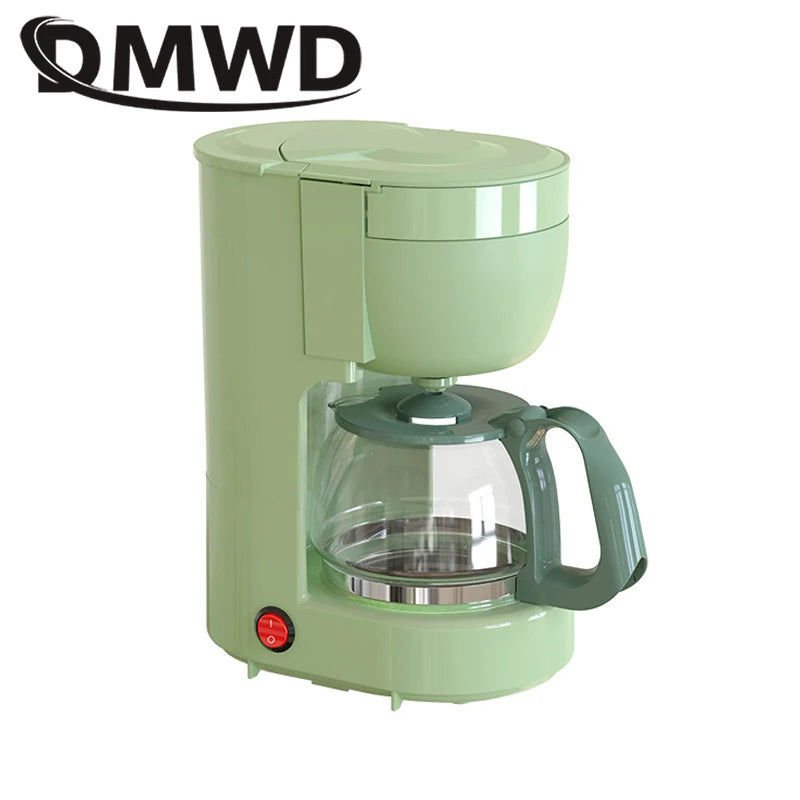 110V Automatic Electric Espresso Coffee Maker Cafe Drip American Latte Coffee Brewing Machine Household Mini Glass Boiler Teapot Pi-Mart