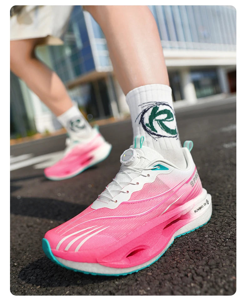 2026 Running Shoes Carbon Board Marathon Men Sports Breathable Lightweight Women's Comfortable Athletic Nonskid Casual Sneakers Pi-Mart