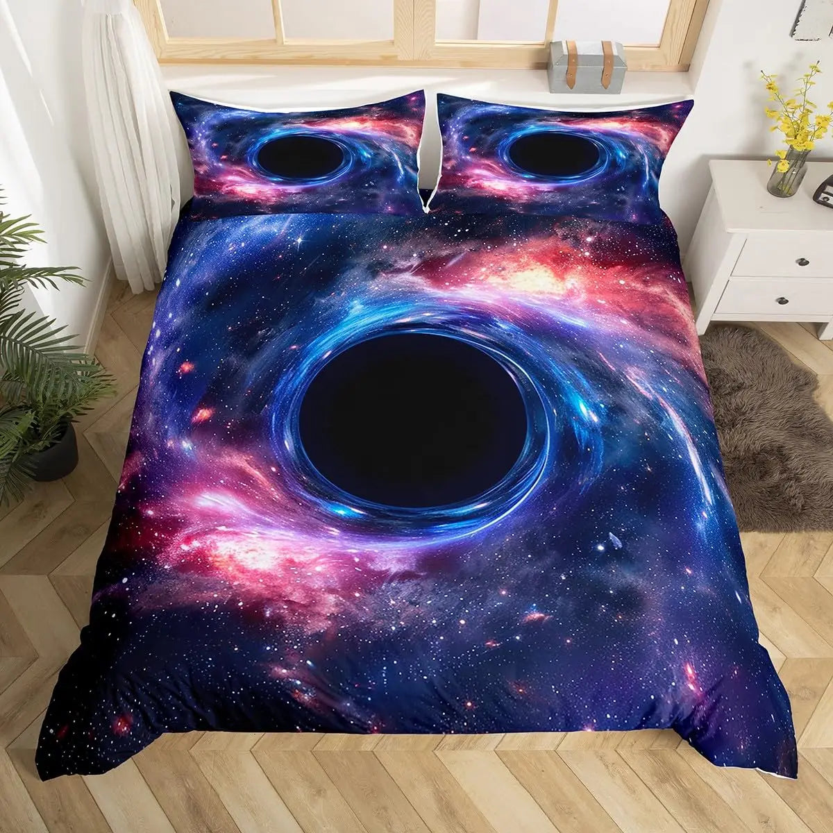 Galaxy Duvet Cover Starry Sky Bedding Set Twin Full Queen King Mysterious Outer Space Comforter Cover For Boys Girl Room Dorm Pi-Mart