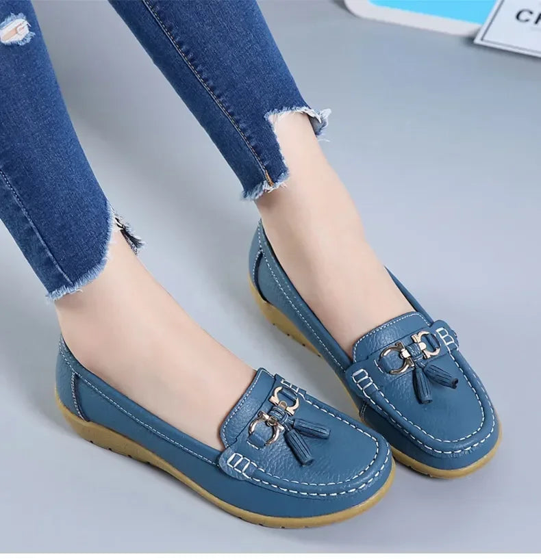 Women Shoes Slip On Loafers For Ballet Flats Women Moccasins Casual Sneakers Zapatos Mujer Flat Shoes For Women Casual Shoes Pi-Mart