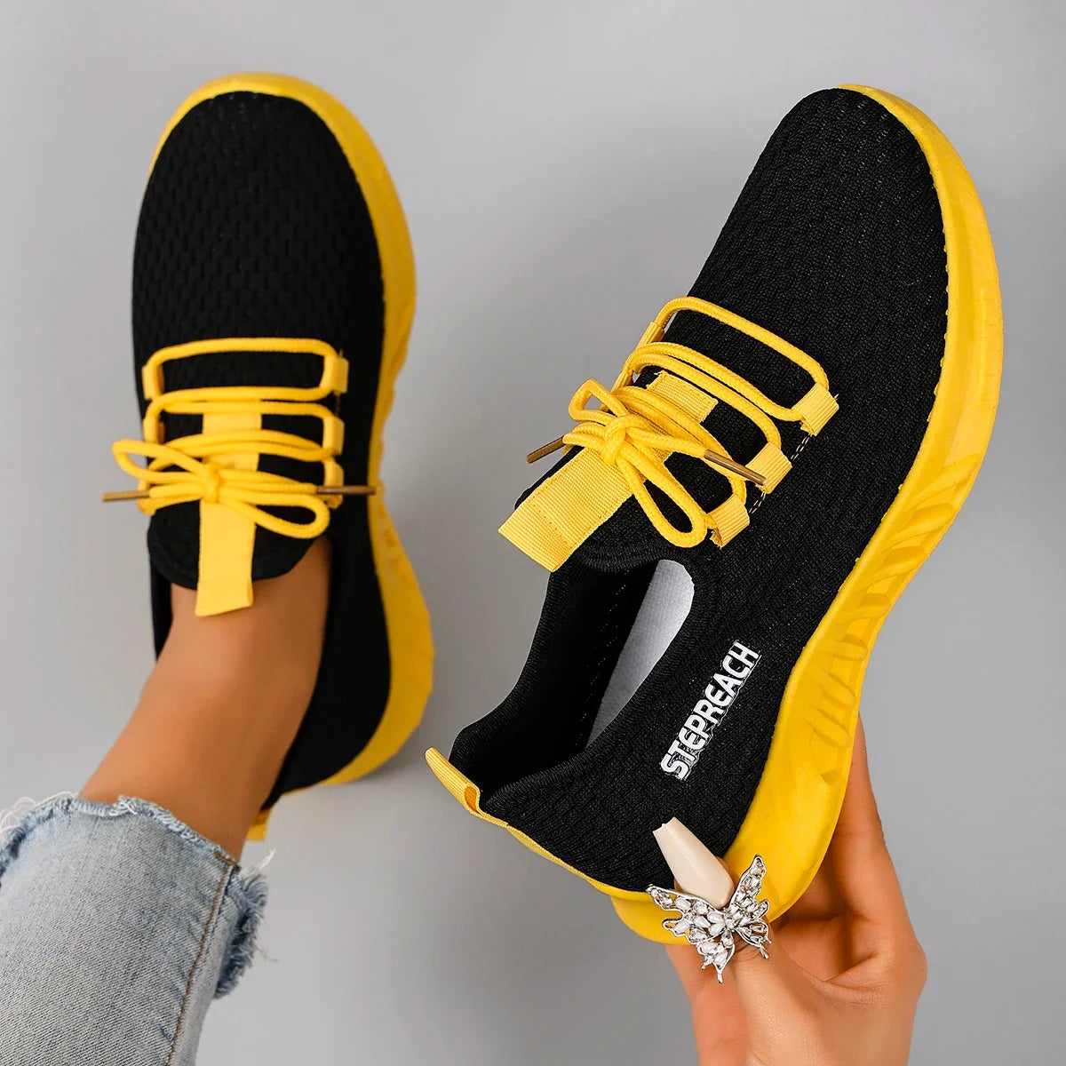 Women's Summer Breathable Mesh Flat Shoes, Women's Shoes, Casual Sneakers Shoes, Clearance Free Shipping LadyShow.Store