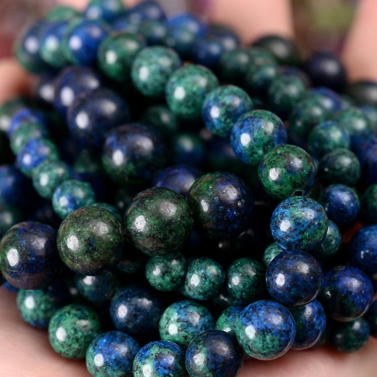 Natural Stone Beads Lava Jaspers Tiger Eye Quartz Agates Round Loose Beads for Jewelry Making DIY Bracelet Accessories 4-12MM Pi-Mart