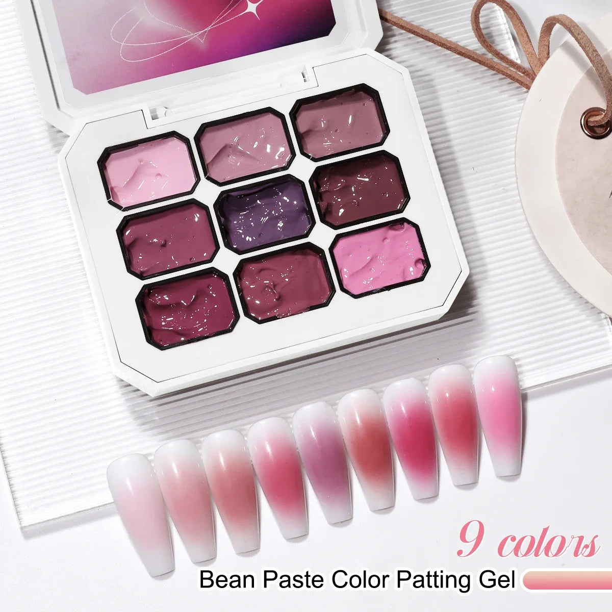 1pc 9 Colors Pink Patting Gel Smudge Canned High Saturation Popular Semi-Solid UV&LED Nail Polish Gel Nail Salon Special Y2K INS Tri Light Beauty