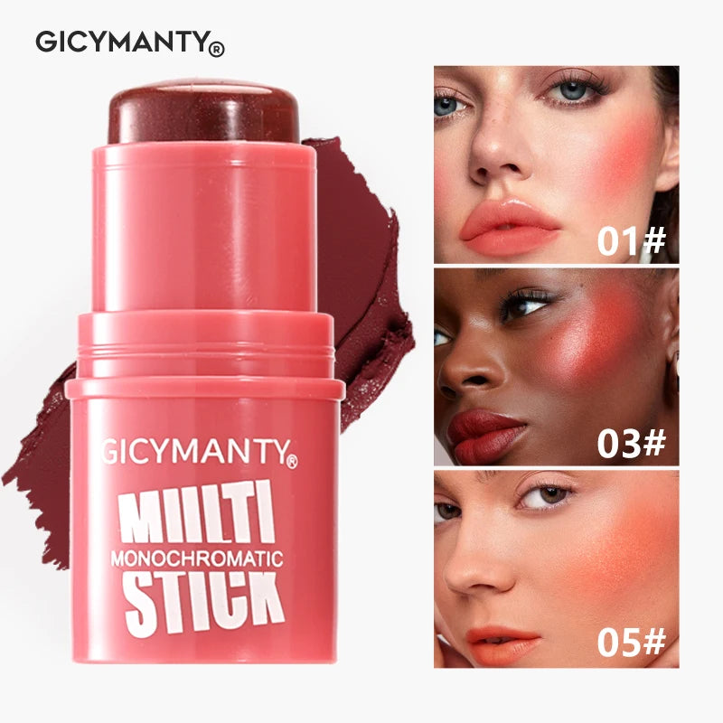 GICYMANTY Multi-Use Blush Stick  Contouring  Highlighting Cream Blush Stick  Finely Contouring Stick Pi-Mart
