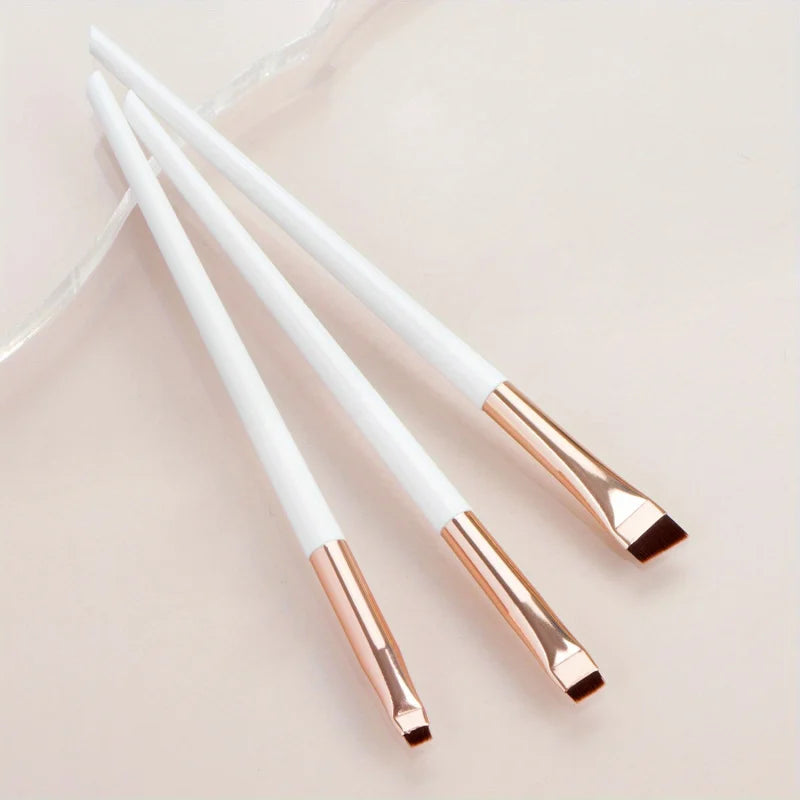 3pcs Professional Makeup Brush - Precision Eyebrow, Eyeliner, Powder Application - with Nylon Bristles - for Natural Definition Pi-Mart