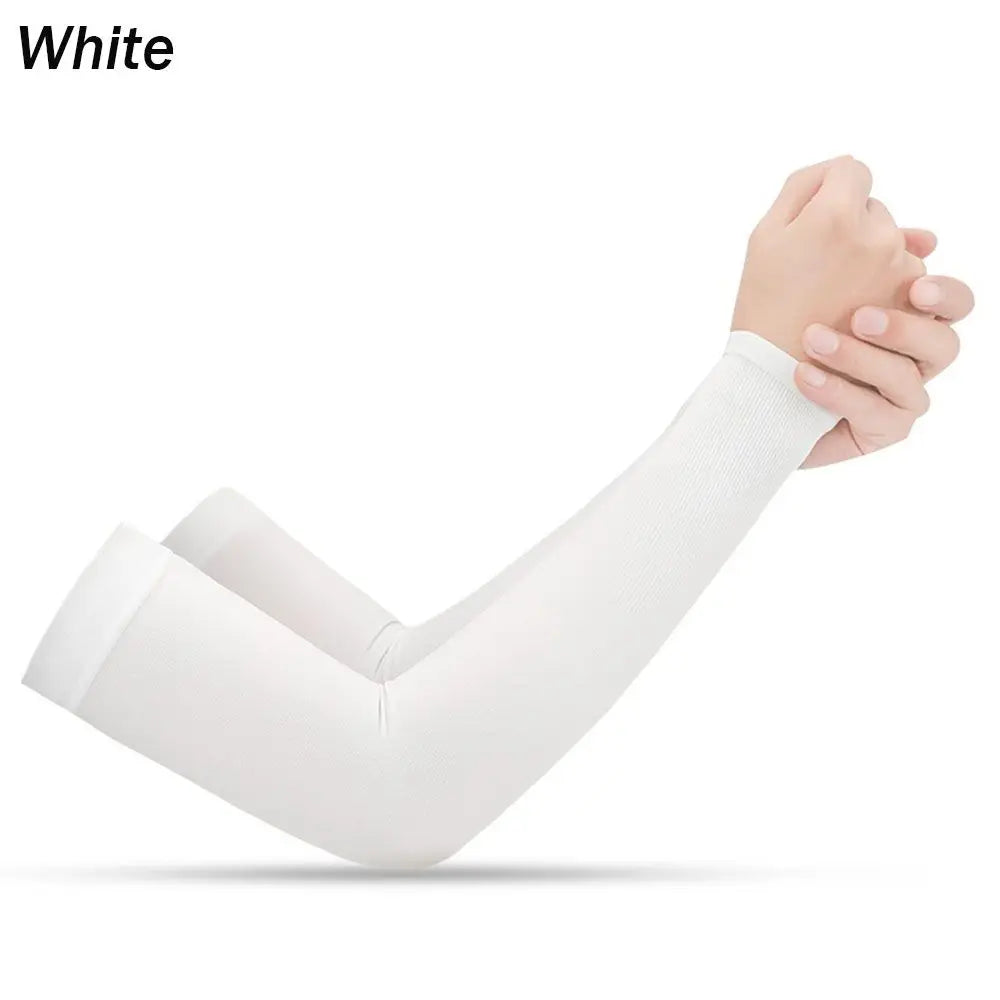 2Pcs Arm Sleeves Warmers Sports Sleeve Sun UV Protection Hand Cover Cooling Warmer Running Fishing Cycling Pi-Mart