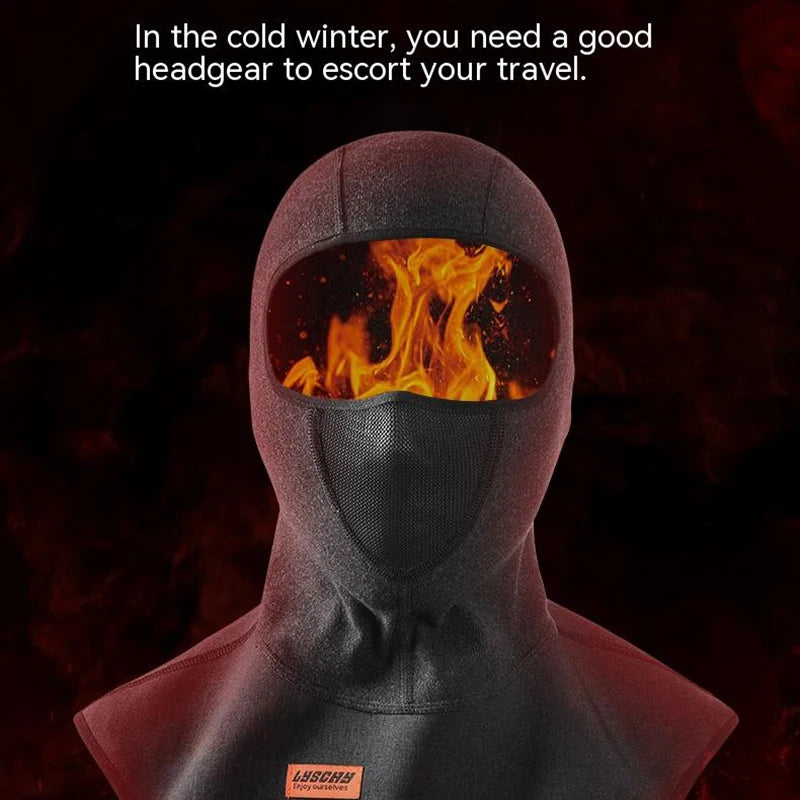 New Winter Motorcycle Mask Fleece Thermal Face Mask Keep Warm Motocross Riding Balaclava Motorbike Windproof Ski Mask Men Women Pi-Mart