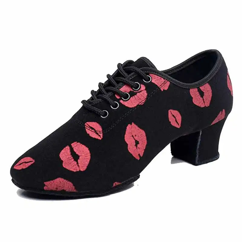 Women Latin Dance Shoes Jazz Ballroom Salsa Dancing Shoes Woman High Heels Children Training Modern Tango Dance Sneakers Female LadyShow.Store
