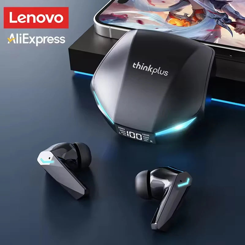Lenovo XT53 Gaming Headset LED Digital Display Wireless Sport Earbuds HD Call Low Latency Headphones Waterproof GM2 Pro Upgraded Pi-Mart