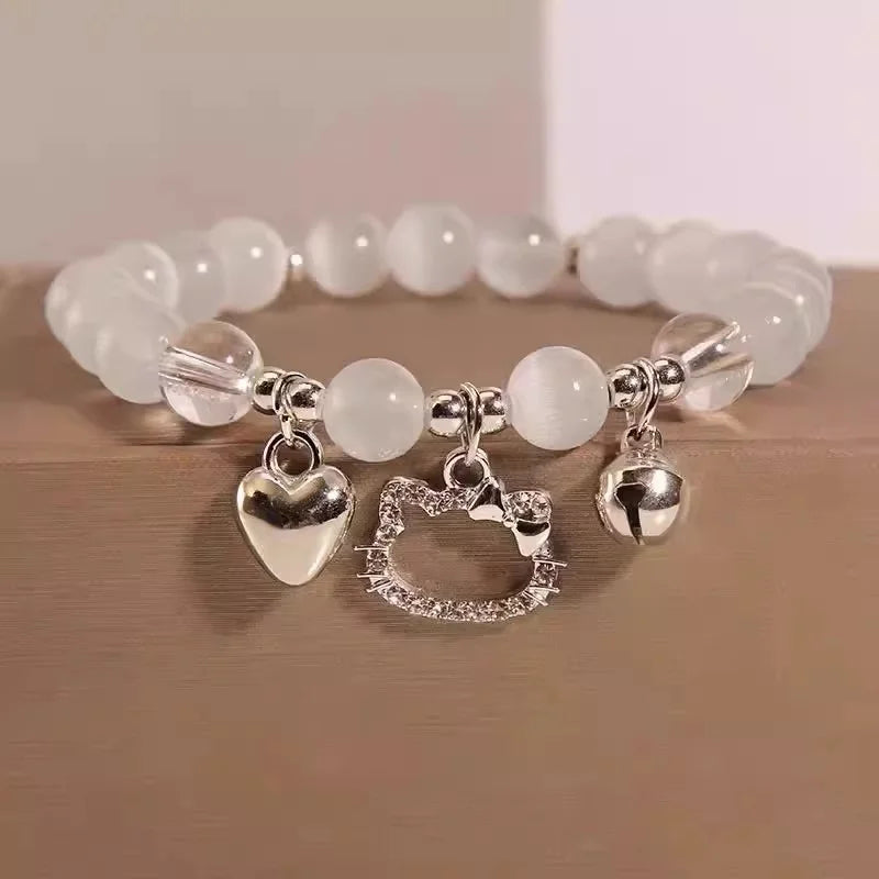 New Simple Beads Crystal Bracelet For Women Girls Korean ins Flower Fox Feather Tassel Bracelets Best Friend Jewelry Gifts 2024 Pi-Mart
