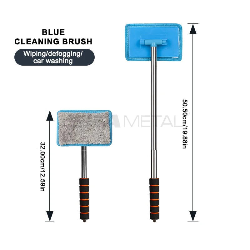 SEAMETAL Car Front Windshield Defogging Brush Telescopic Long Handle Car Household Glass Clean Brushes Dust Remover Tool Pi-Mart