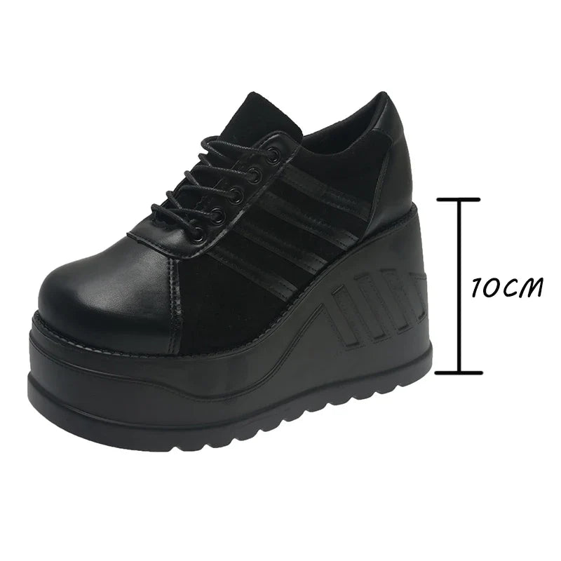 Big Size 35-43 Black Design Female Platform Fashion Cosplay Wedges High Heels Women's Pumps 2026 Street Sneaker Shoes Woman LadyShow.Store