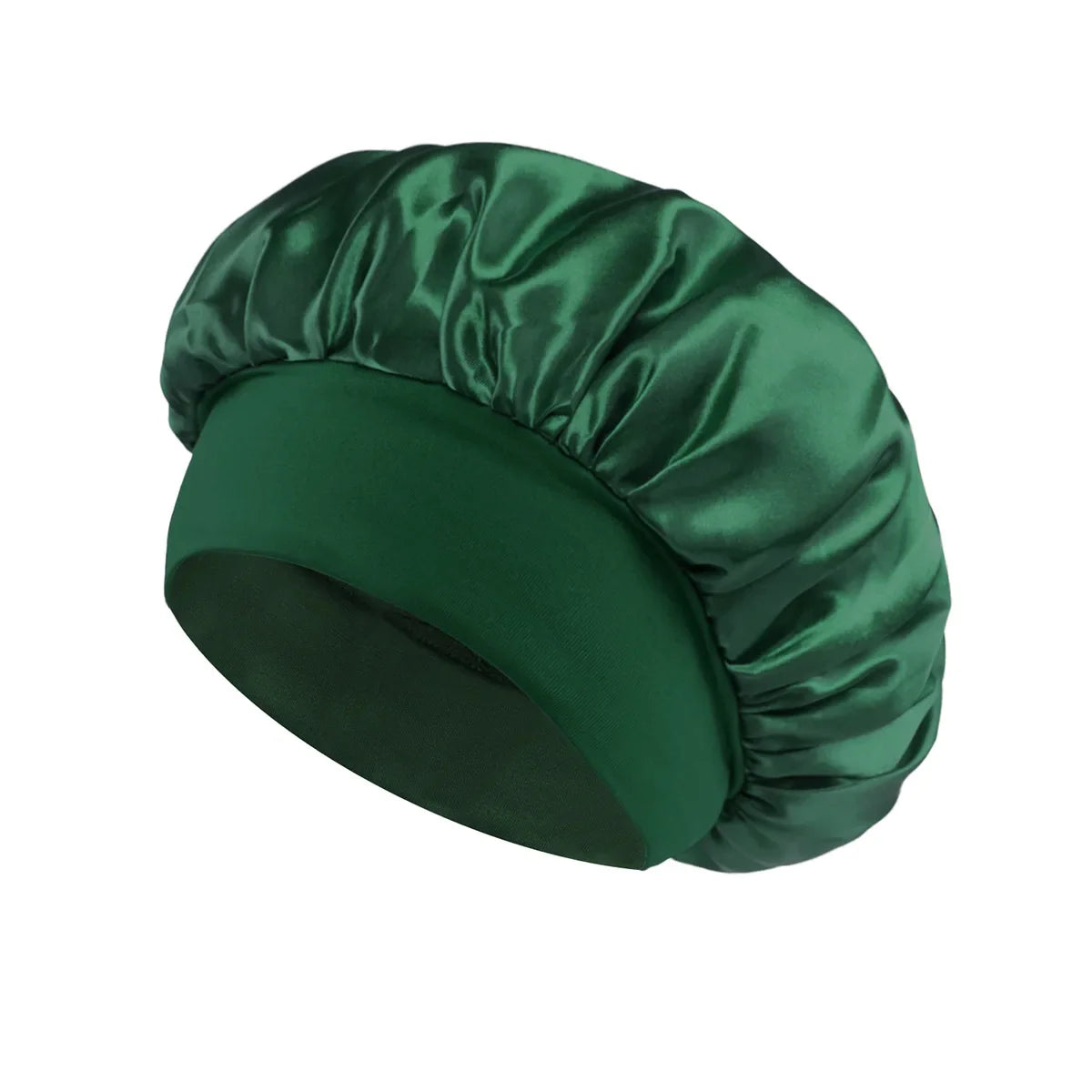 1pcs Soft Silk Satin Lined Bonnet Large Satin Hair Bonnet Household Sleep Shower Cap Hair Wrap Cover for Long Hair Salon Tool Tri Light Beauty