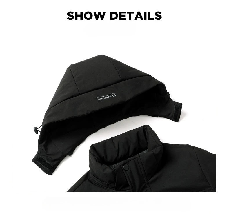 Winter Luxury Brand Men's Down Jacket Coat Parkas Padding Warm Puffer Jackets Long Man Jacket Knee Length Thickened Hooded HXY02 Pi-Mart