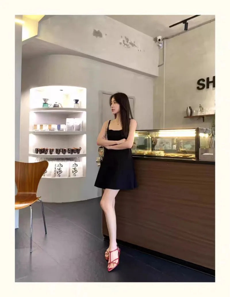 Women Sandal Summer New Fashion Narrow Band Ladies Gladiator Shoes Thin Low Heel Ankle Strap Dress Party Shoes Pi-Mart