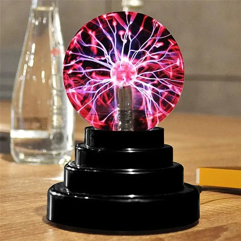 3/4/5/6 Inch Magic Plasma Ball Lamp LED Atmosphere Night Light Only Touch Sensitive Glass Plasma Light Bedroom Decor Kids Gifts LadyShow.Store
