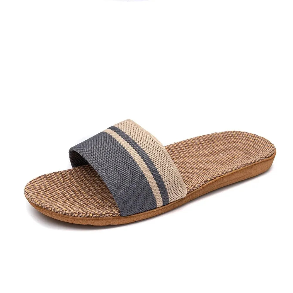 Summer Women Slippers Anti-Slip Home Slippers Lightweight Shoes Women Indoor Linen Slippers Soft Shoes LadyShow.Store