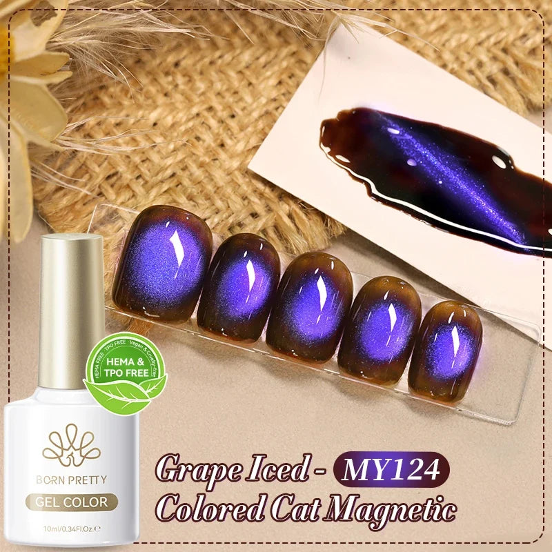 BORN PRETTY HEMA TPO FREE 10ml Rhine Lake Blue Cat Magnetic Gel Polish Semi  Permanent Soak Off UV Gel Nail Art Varnish Manicure Tri Light Beauty