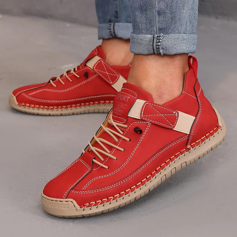 Boots Mid Top for Women British Style Retro Anti Slip Workwear Shoes Handmade Leather Loafers Casual Soft Soled Women Nude Boots LadyShow.Store