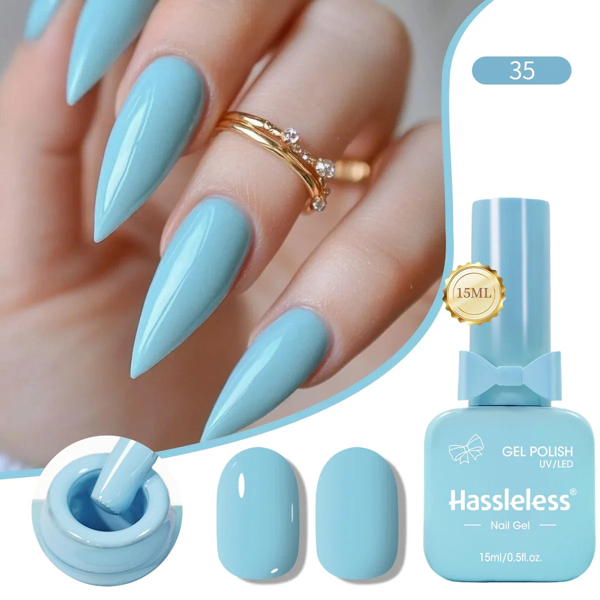 Single-use 15ml gel nail polish, convenient for home or salon manicures, easy to remove. Tri Light Beauty