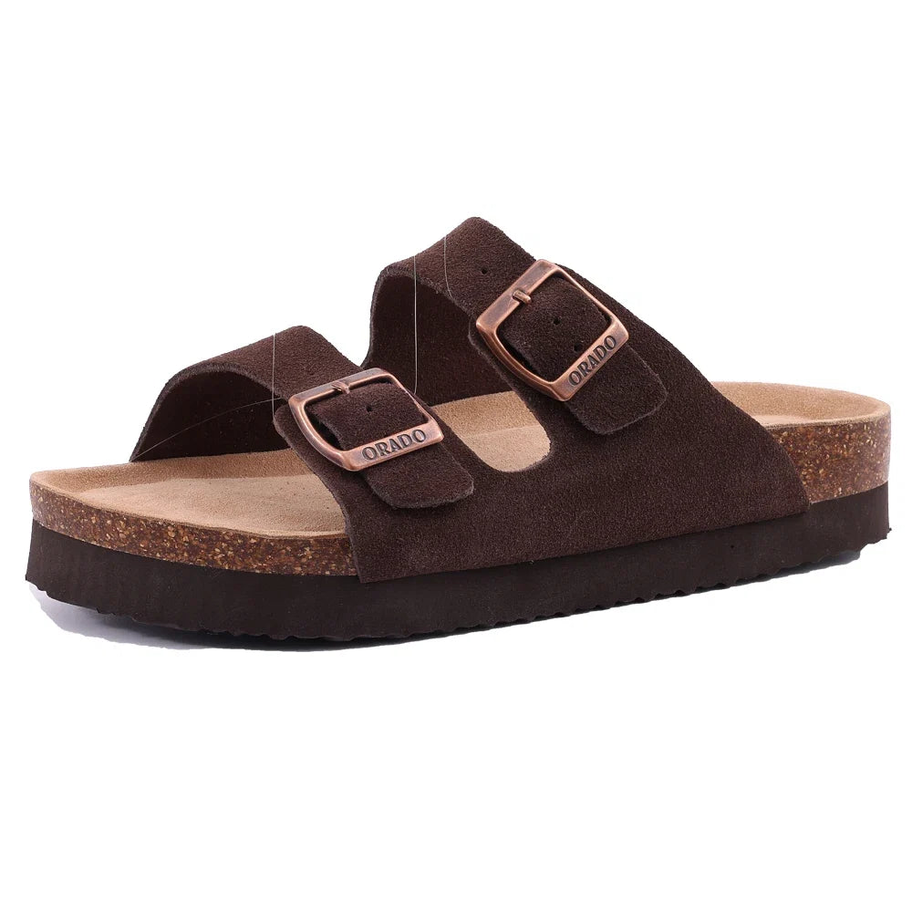 Litfun New Women Clogs For Women Fashion Cork Suede Mules Slipper Classic Cork Antislip For Outdoor Slippers With Arch Support LadyShow.Store