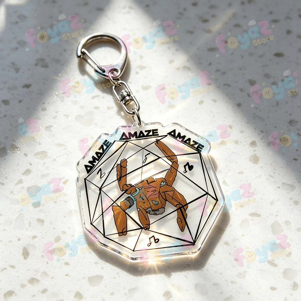 Rocky Amaze Amaze Keychains for Accessories Bag Charm Project Hail Mary Mission Crest Keyrings Jewelry Fans Gifts Pi-Mart