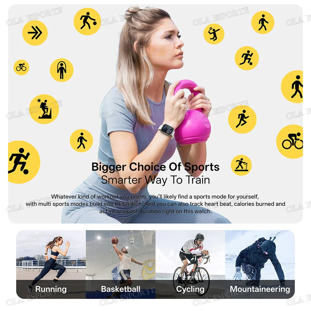 2026 Upgraded Smart Watch Heart Rate Blood Oxygen/Pressure Sleep Monitoring Bluetooth Call Voice Assistant Sport Mode Smartwatch LadyShow.Store