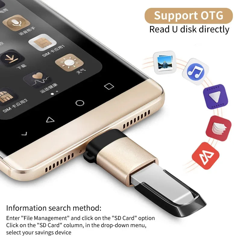 2PCS USB 3.0 To Type C OTG Charger Adapter Connector Type-C to USB Male To Type-c Adapt Converter for PC MacBook Car USB ipad Pi-Mart