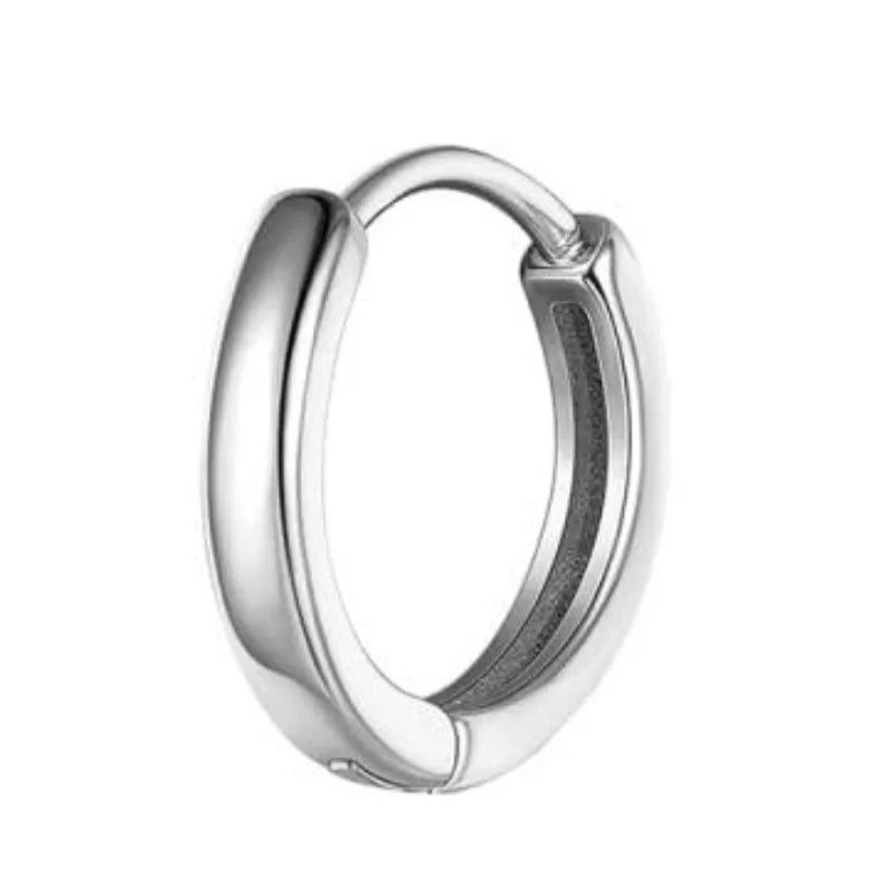 Bobisty 1pc Earrings for Sensitive Ears Surgical Stainless Steel Earrings for Women Dainty Flat Back Earring Stud Hoop Cartilage Pi-Mart